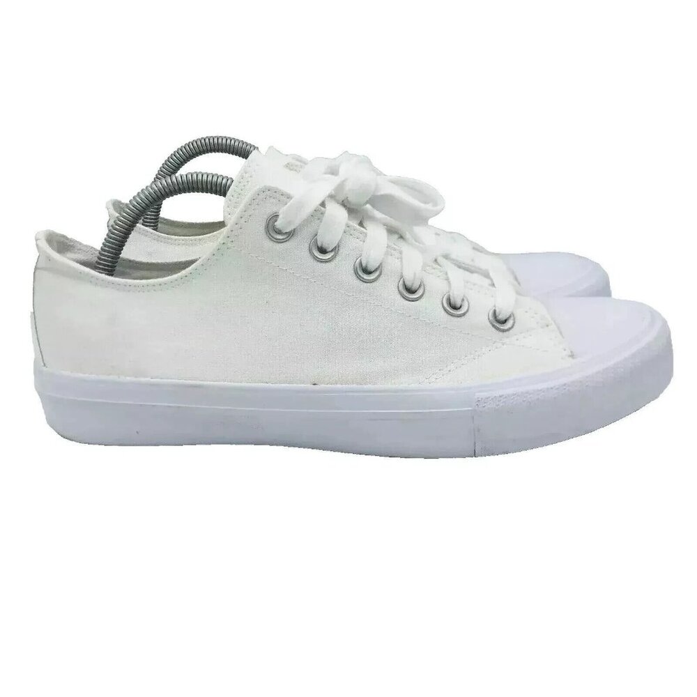 No Boundaries Shoes Womens Size 10 Canvas White Sneaker Comfort Shoe Lace Up - Picture 1 of 11